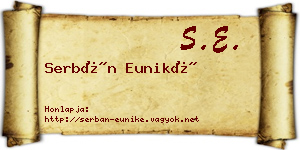 Serbán Euniké névjegykártya